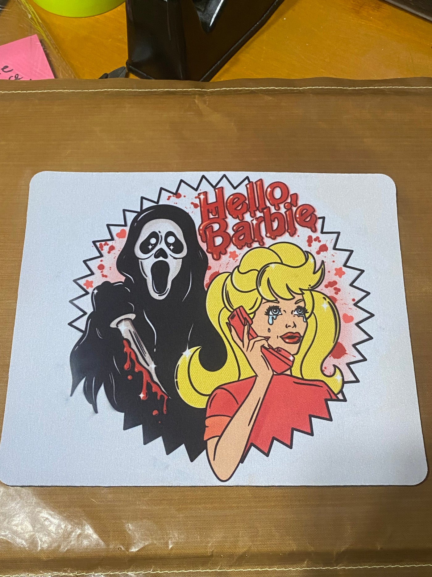 Masked Killer and Doll Mouse Pad